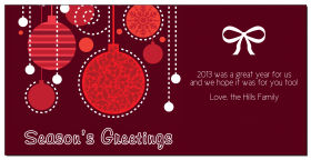 Christmas Seasonal Ornament Greetings Card 8